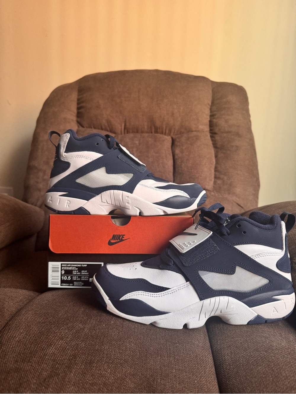 Nike Kids Navy and White High-Top Sneakers